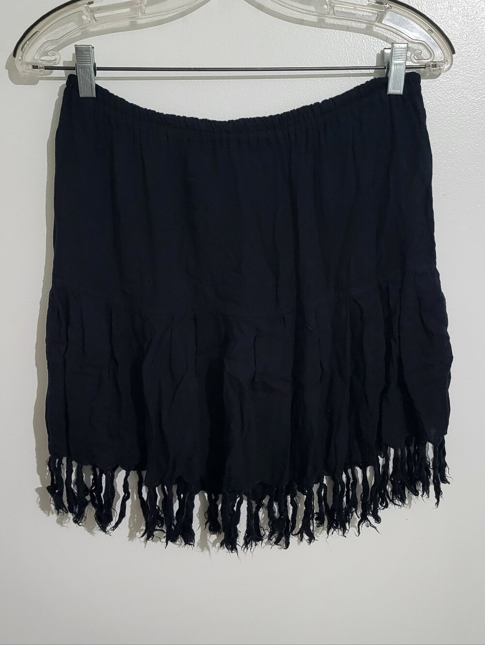 Ucho Bali Tiered Fringe Mini Skirt